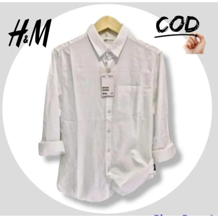 Kemeja Panjang Polos H&M Pria Baju Kemeja Panjang Lengan H&M Pria