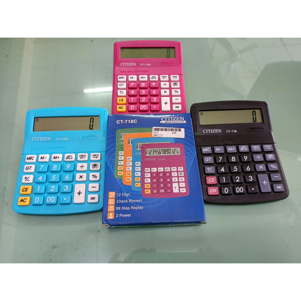 KALKULATOR CITIZEN CT-718C/KALKULATOR DAGANG/KALKULATOR SEKOLAH/KALKULATOR LENGKAP/KALKULATOR MURAH