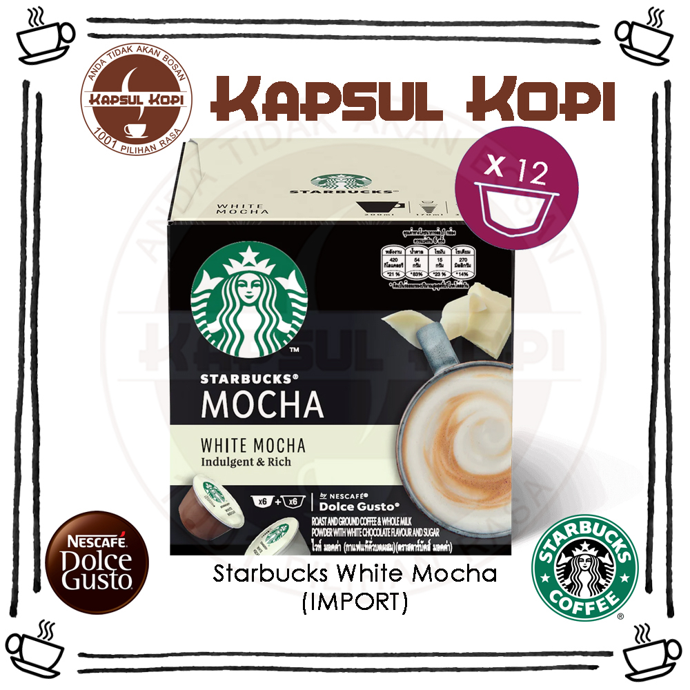 

Starbucks White Mocha KapsulKopi Nescafe Dolce Gusto Impor Coffee Capsule Pods