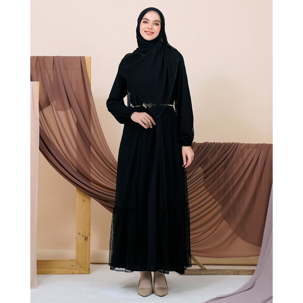 KIVITZ | ALARA TULLE DRESS | BAJU GAMIS TULLE BRUKAT LACE KONDANGAN