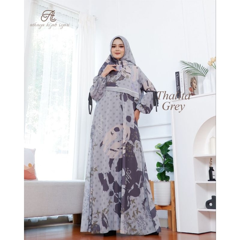 Athaya03 Gamis Syari Terbaru Thalita Series Grey