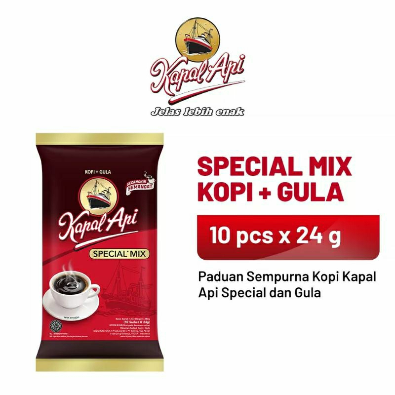 

Kopi Kapal Api Spesial Mix (1 Renceng Isi 10 Sachet)