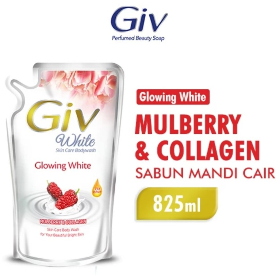 GIV Body Wash Sabun Mandi Cair Refill 900 ML Flower Glowing White GIV - Putih