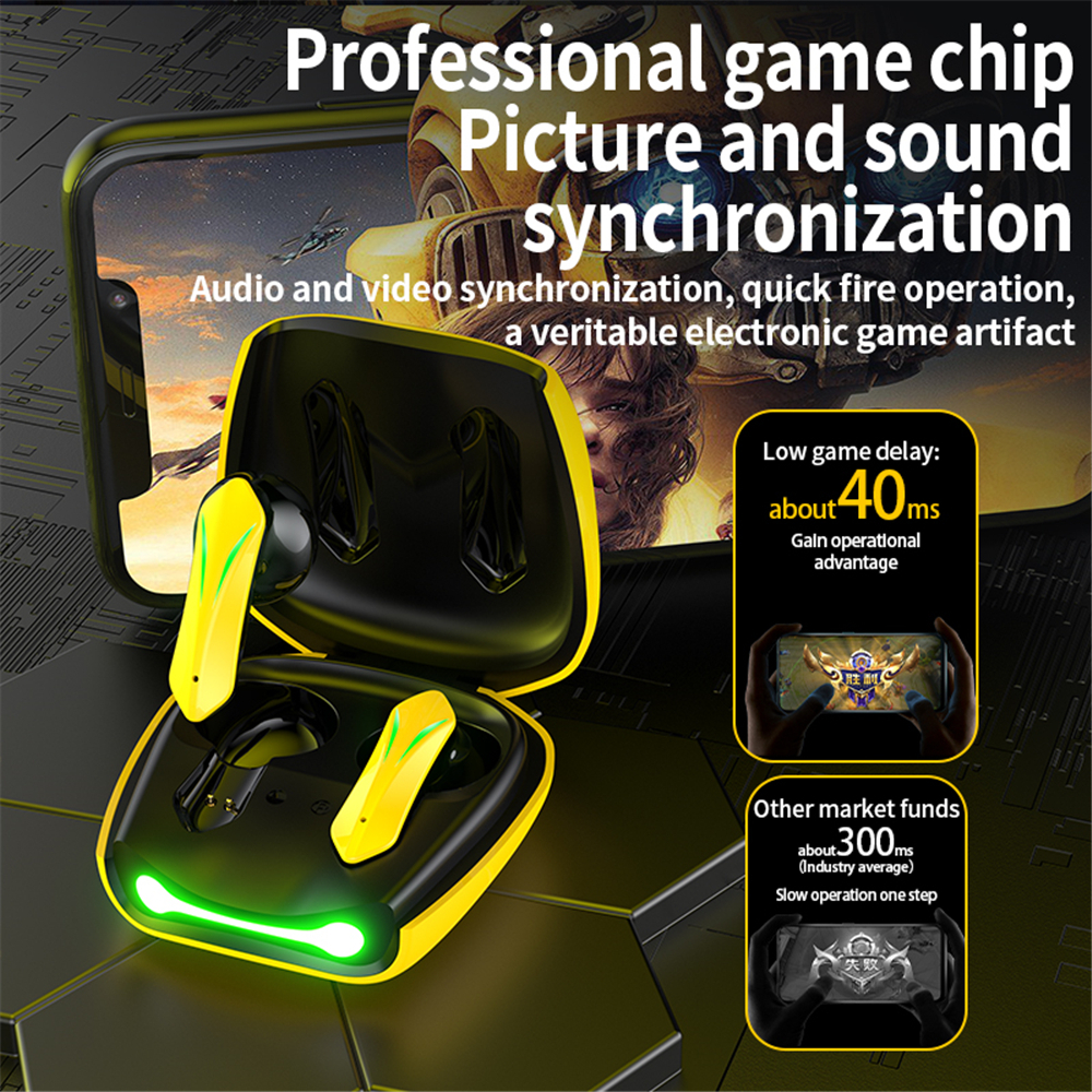 Headset Bluetooth R05, Headset Gaming Binaural Keren TWS Mode