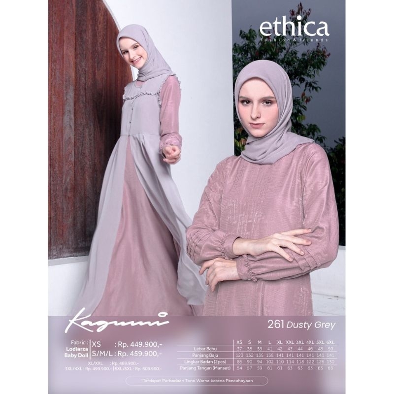 Gamis Ethica Kagumi 261 Dusty Grey