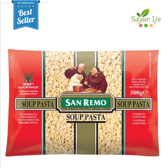 

San Remo Soup Pasta 500 Gram / Pack Pasta Sup Noodle Instant