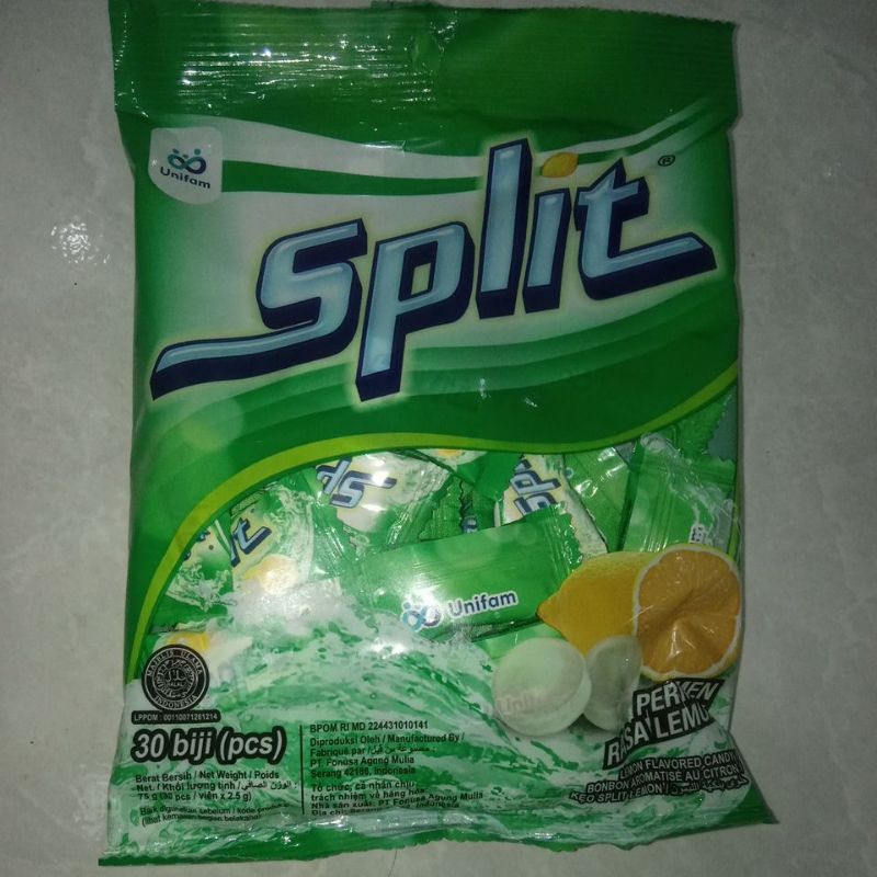 

Permen Split / Permen Rasa Lemon 75 gr (isi 30pc)