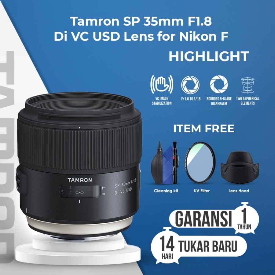 Tamron SP 35mm F1.8 Di VC USD Lens for Nikon F - 725211012030