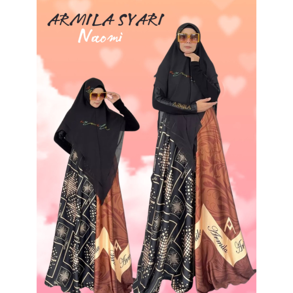 ARMILA SYARI I NAOMI I BAJU SET SYARI I BAJU MUSLIM I DRESS SYARI