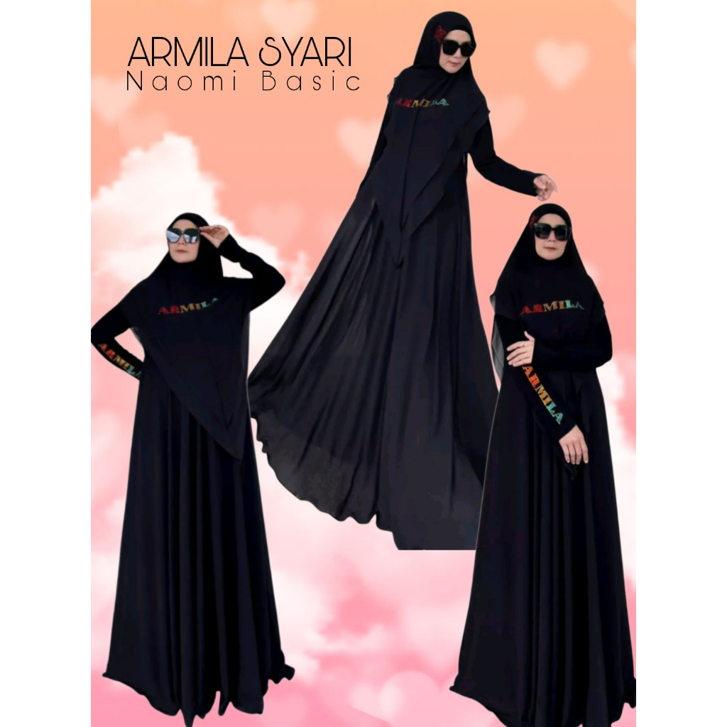 ARMILA SYARI I NAOMI BASIC SERIES I BAJU SET SYARI I DRESS SYARI