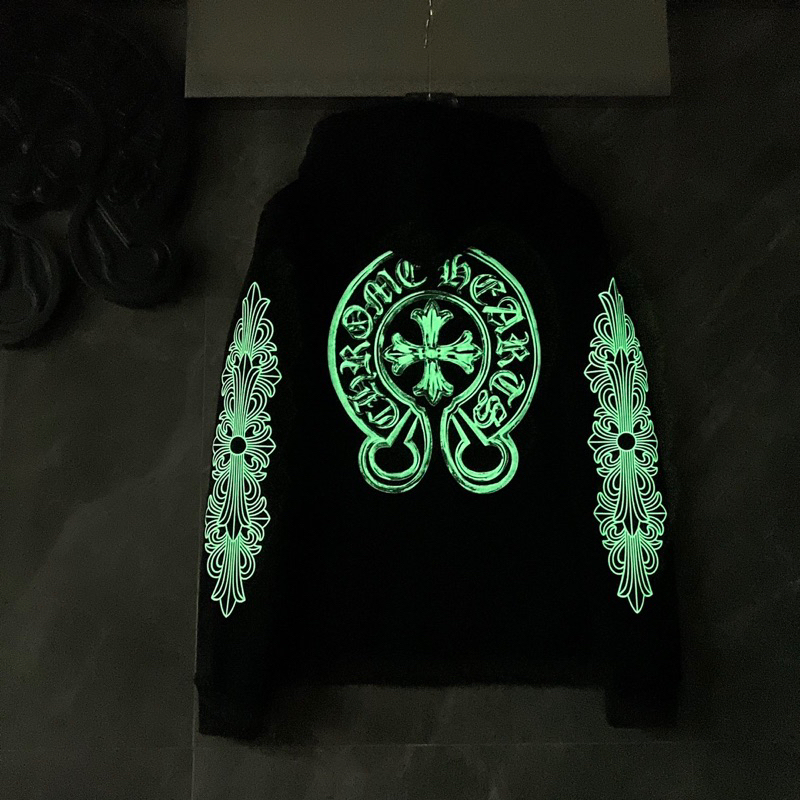 Jacket Glow In The Dark Chrome Hearts Hoodie