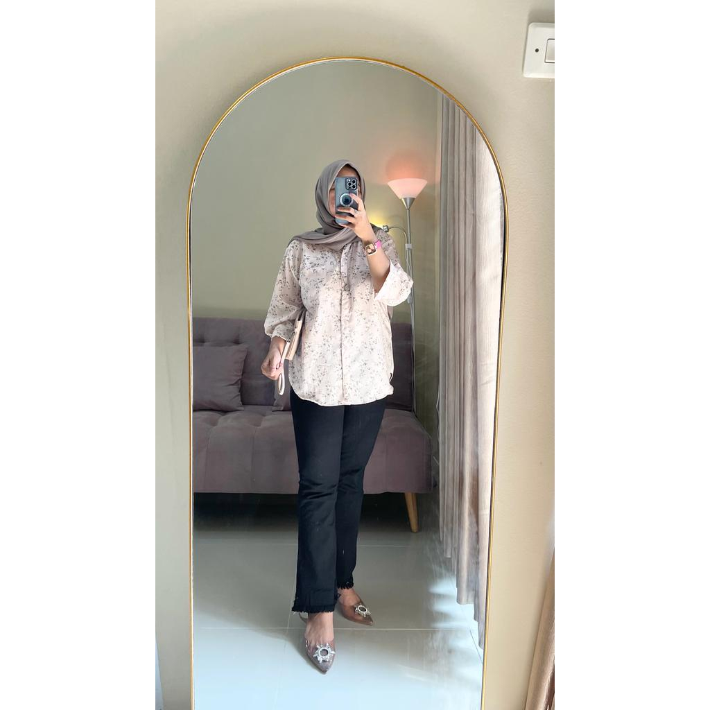 Jasmine Blouse Kemeja Wanita Crinkle RayonMotif/Atasan Blouse KemejaTerbaru 2023
