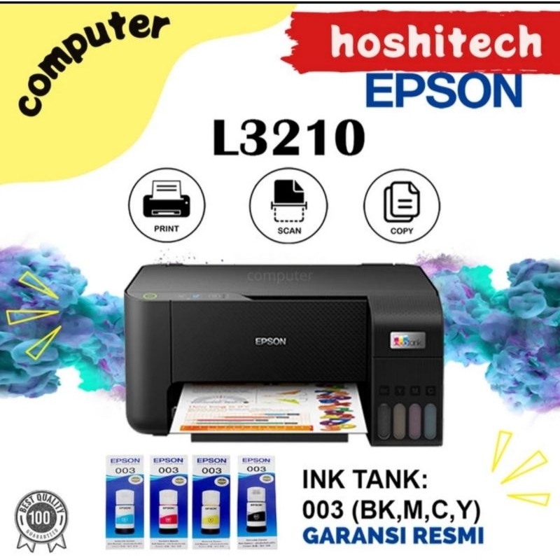 PRINTER scanner Epson L3250/L3210 TINTA ORIGINAL