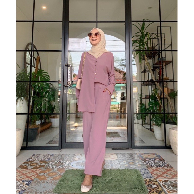 Ameena One set by Zhafa official size S warna tustle