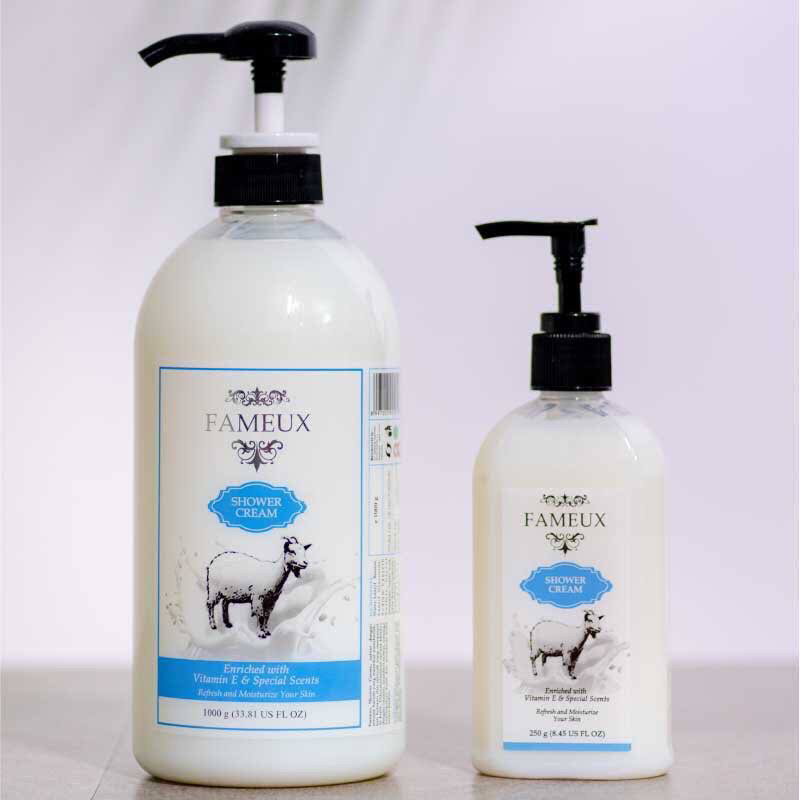 FAMEUX SHOWER CREAM GOAT MILK 250ML / FAMEUX SHOWER CREAM GOAT MILK 1000ML