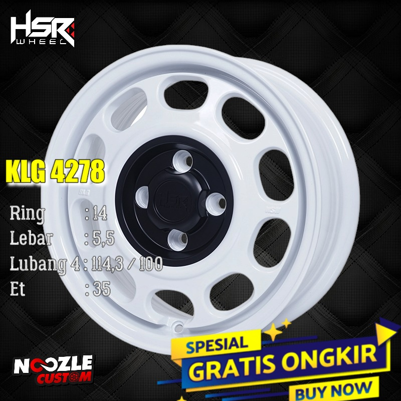 VELG MOBIL XENIA AVANZA R14 TYPE HSR KLG RING 14 TERBARU PELEK RACING BRIO