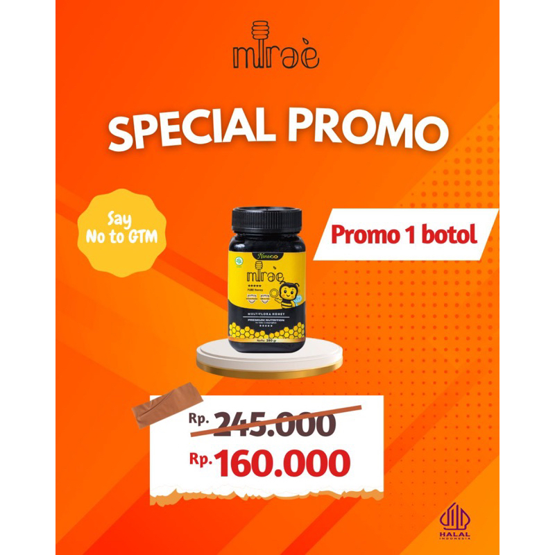 

Mirae Honey 280g - Madu Premium untuk Anak