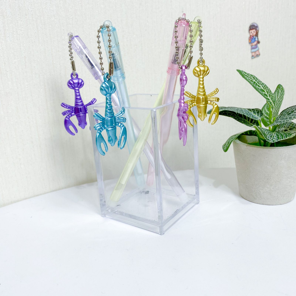 

PEN GANTUNGAN LOBSTER / PENA GEL TINTA HITAM GANTUNGAN LOBSTER MINI SEA ANIMAL WARNA WARNI SOFT PASTEL ALAT TULIS LUCU