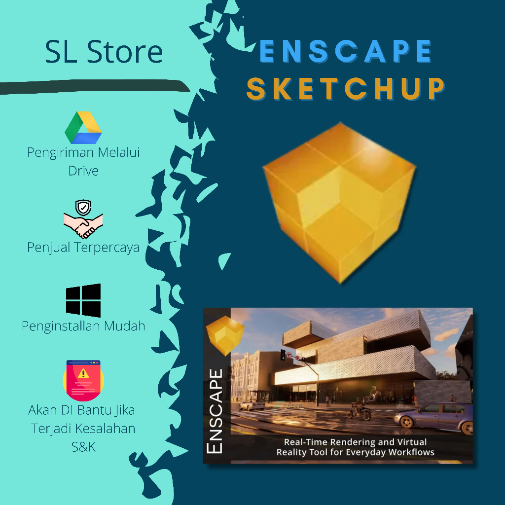 Enscape 3D 2023 3.5 & Asset library For Revit / SketchUp / Rhino / ArchiCAD Engineering & Simulation