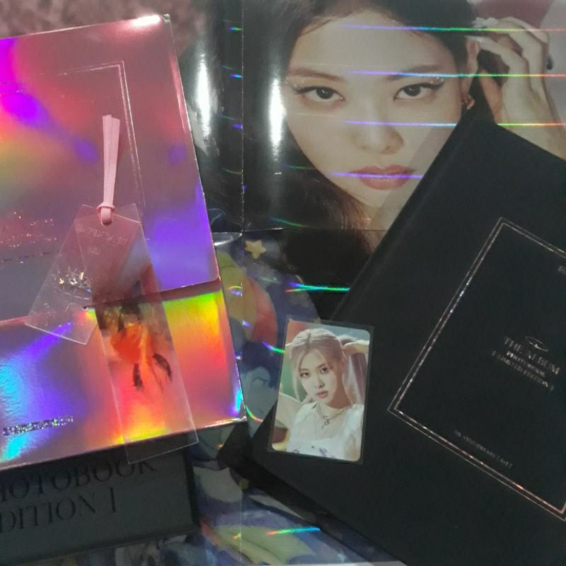 ALBUM BLACKPINK THE ALBUM PHOTOBOOK LIMITED EDITION 4+1 PC PHOTOCARD ROSE ROSÉ ICE CREAM OFFICIAL UN