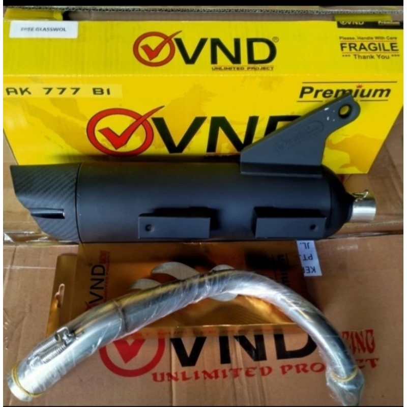 KNALPOT TSUKIGI VND YAMAHA FAZZIO 125 AK 777B1 FREE GLASSWOOL THAILAND