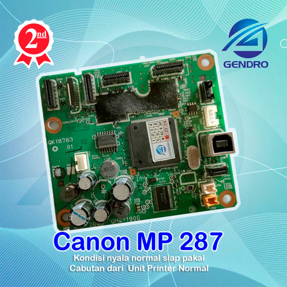 Mainboard printer canon mp287 mp-287 MP 287 normal cabutan siap pakai