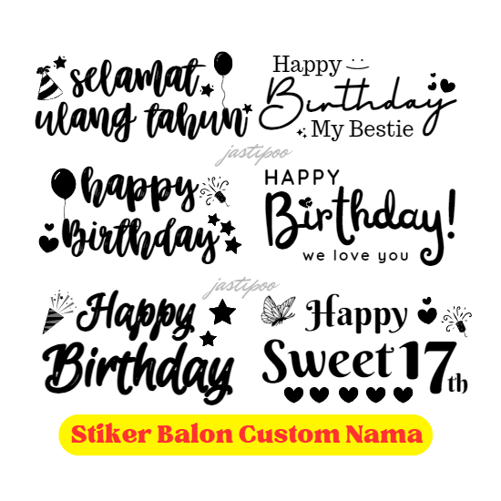 

Stiker Happy Birthday Balon Bobo PVC