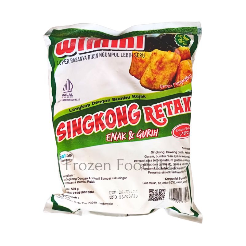 

Wimmi Singkong Retak Enak dan Gurih Free Cocolan Bumbu Rujak 500gr Frozen Food Banjarmasin