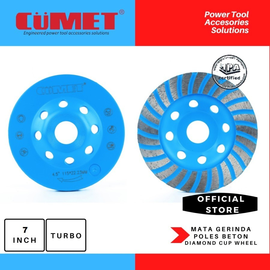 Cumet Batu Gerinda Turbo Cup Diamond Wheel 4 inch