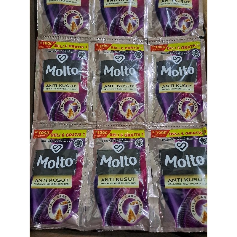MOLTO ANTI KUSUT sachet 1000 an isi 14 pcs(12+2)