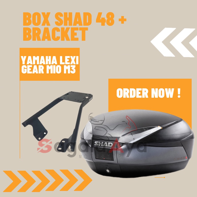 Promo Paket Box SHAD 48 SH 48 dan Bracket SHAD YAMAHA gear lexi