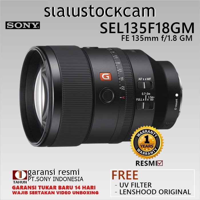 Sony FE 135mm f1.8 GM Lensa Sony 135 mm f/1.8 GM GARANSI RESMI