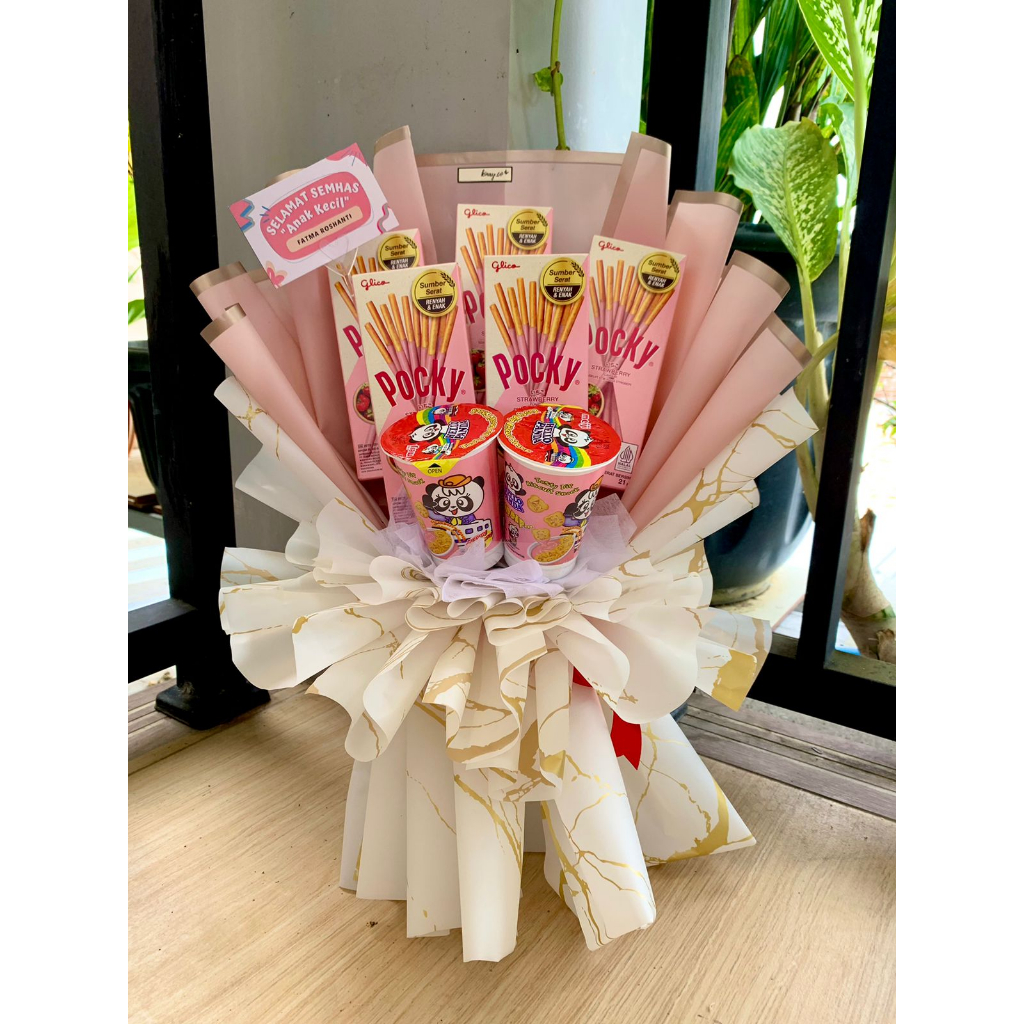 

buket snack pink