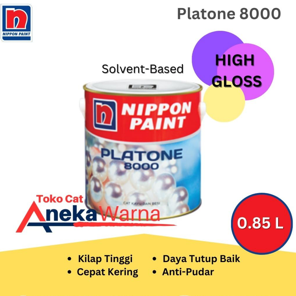 Platone 8000 -0,85L-Nippon Paint- Cat Besi Dan Kayu