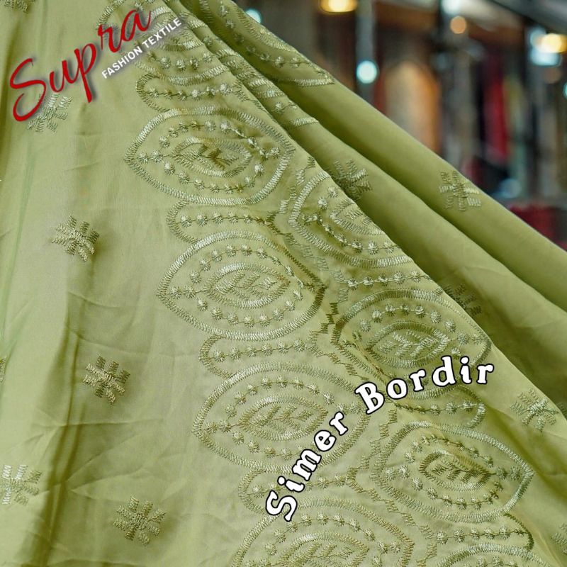 simer bordir/simer motif/bahan gamis