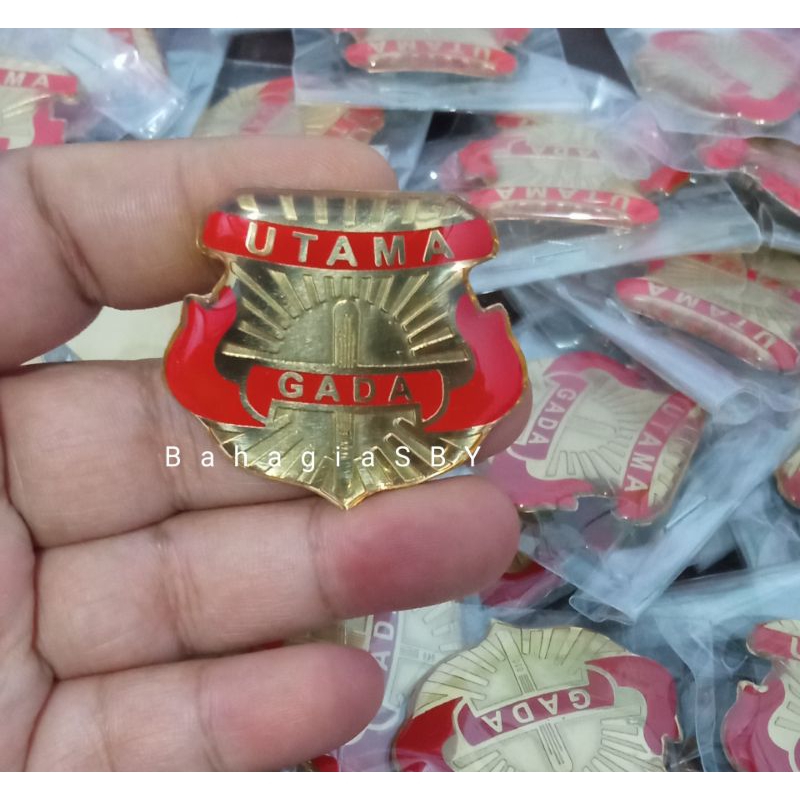 Perlengkapan Lencana Satpam Pin Gada Utama Magnet Peniti Lapis Resin