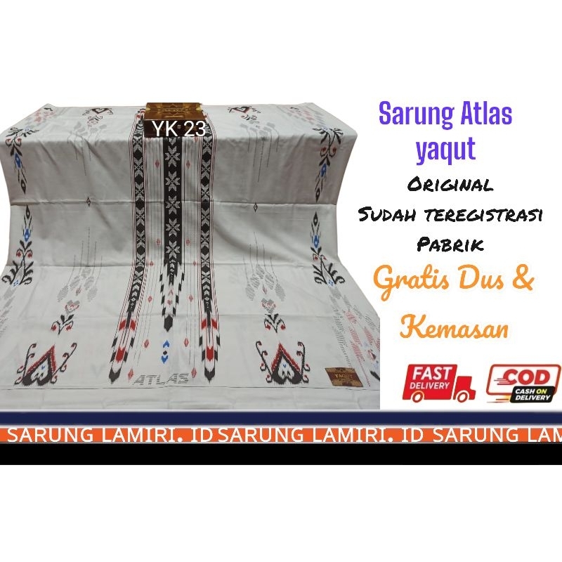Sarung Atlas Yaqut Kembang motif BHS