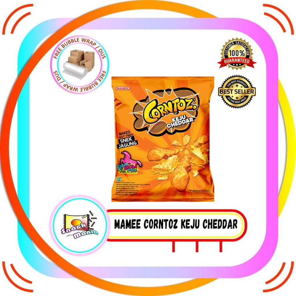 Mamee Corntoz Keju Cheddar Snack 75 gr Cheese