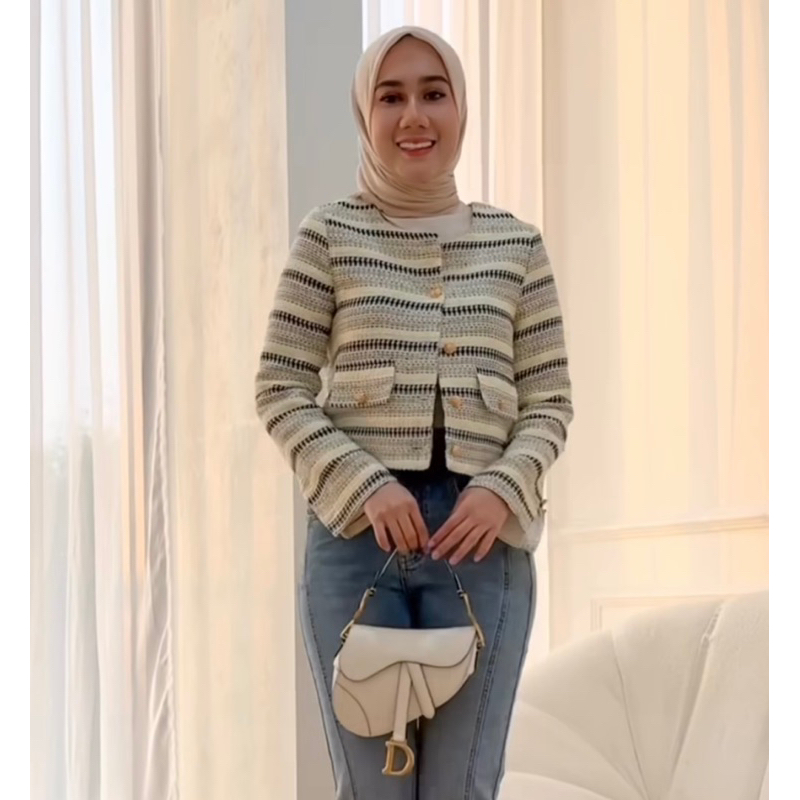 Blazer chloe blazer kitty blazer tweed Bangkok blazer crop bella