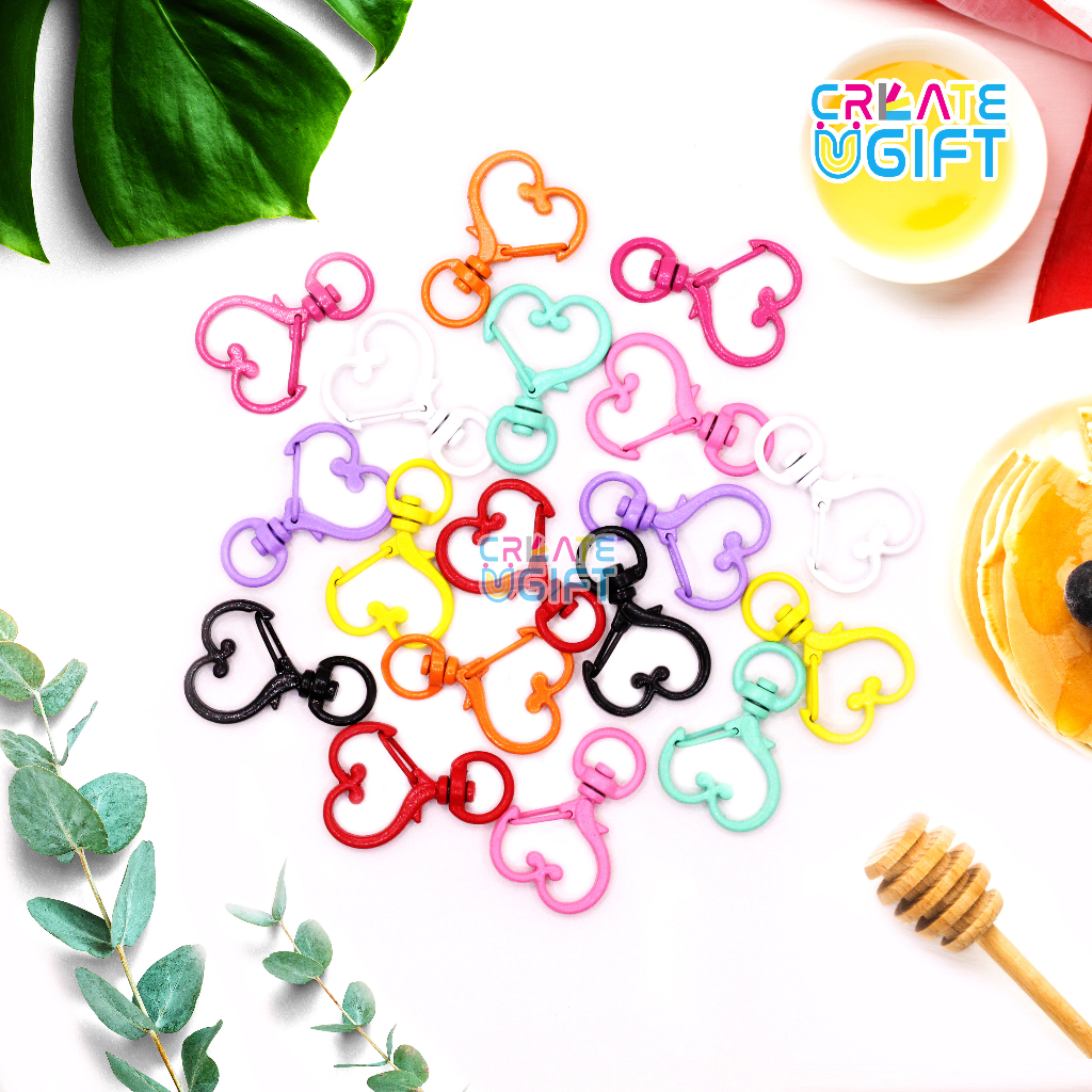 Key Ring Kait Lobster Clasp LOVE HATI |  | Keychain Gantungan Kunci