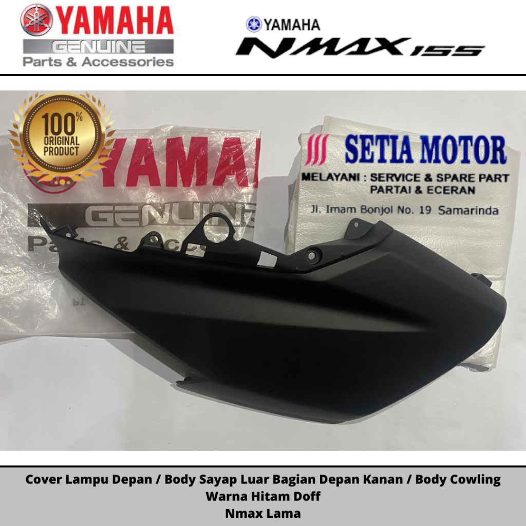 Body Cowling / Cover Lampu Depan / Body Sayap Luar Hitam Doff Nmax Lama