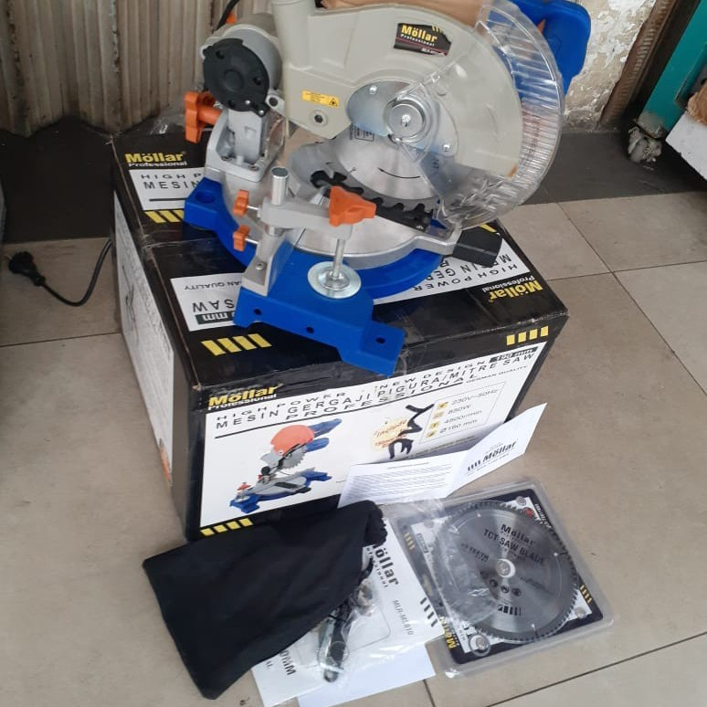 Mesin Mitter Miter Mitre Saw 7" MOLLAR/ Gergaji Pigura Alumunium