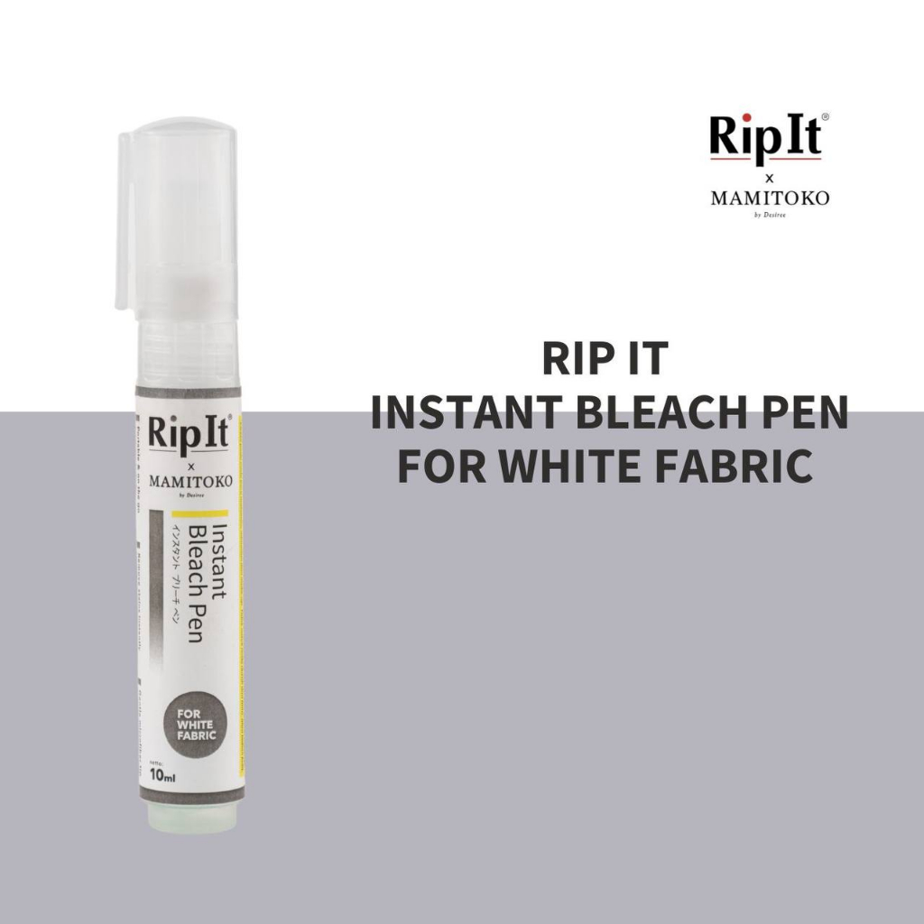 Rip It | Pen Anti Noda Instan untuk Baju Putih (Instant Stain Remover Pen for White Colored Fabric) 