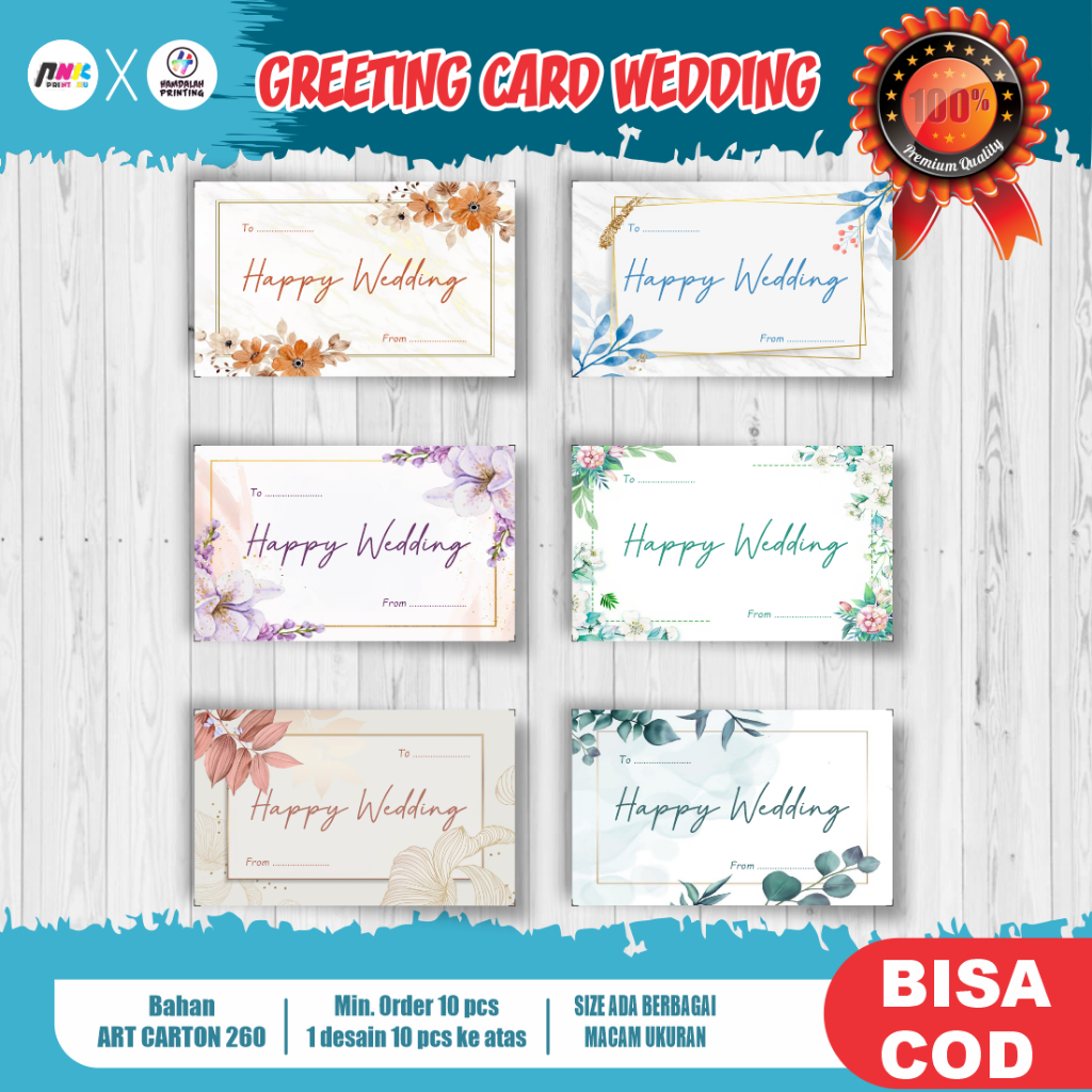 WEDDING CARD / GREETING CARD CUSTOM/ KARTU UCAPAN WEDDING