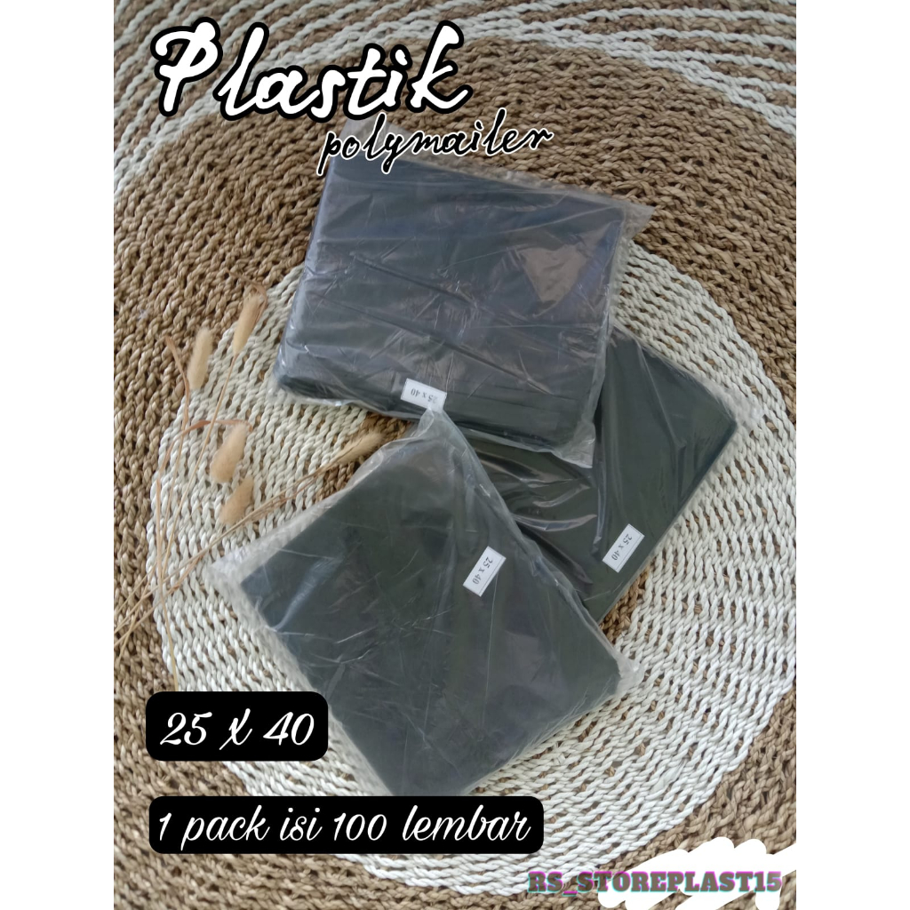 

Plastik polymailer hitam LDPE 25X40 isi 100 -plastik bungkus pecking online