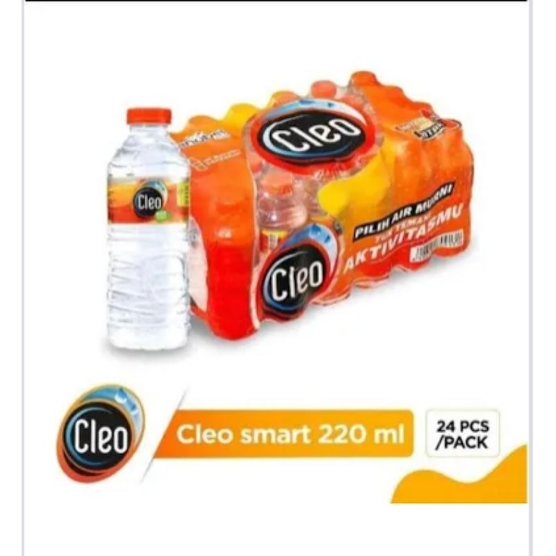 

Cleo air minum kemasan 220ml isi 24 botol