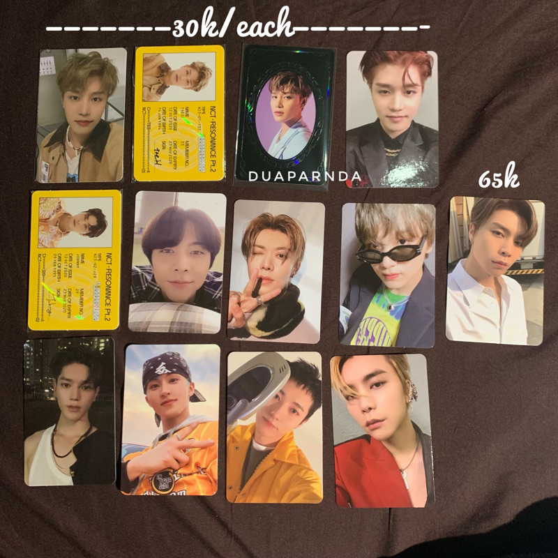 taeil, johnny, yuta, taeyong, haechan, mark, renjun pc yb id card agent departure arrival ar pc juma