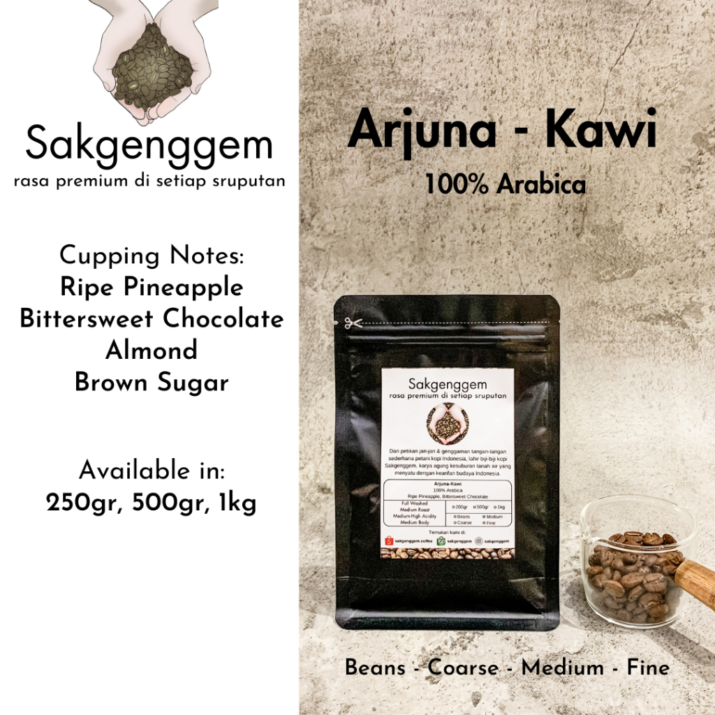 

Biji Kopi Bubuk Arabika Arjuna Kawi