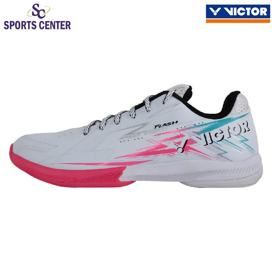 New Sepatu Badminton Victor Flash AQ White