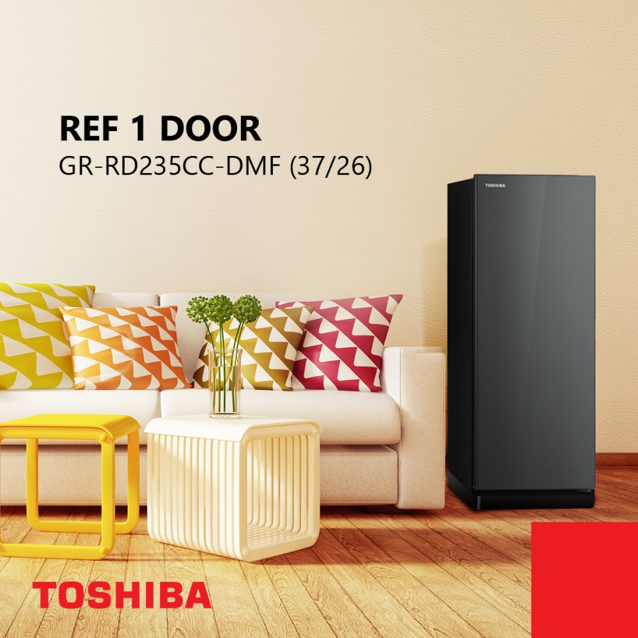 Toshiba Kulkas 1 Pintu GR-RD235CC-DMF(37) Refrigerator 1 Pintu